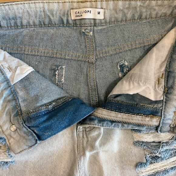 CALLIOPE Distressed Denim High Rise Mom Fit Jean Shorts | Medium‌‌‌‌‌‌‌‌‌ - Picture 4 of 9